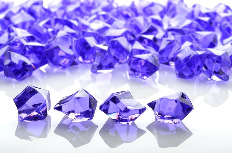 Dark Purple Gemstones Acrylic Crystal Wedding Table Scatter Confetti Vase Filler (3/4 lb Bag) (46 PACK) - AsianImportStore.com - B2B Wholesale Lighting and Décor