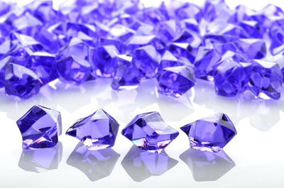 Dark Purple Gemstones Acrylic Crystal Wedding Table Scatter Confetti Vase Filler (3/4 lb Bag) (46 PACK) - AsianImportStore.com - B2B Wholesale Lighting and Décor