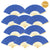 9" Dark Blue Silk Hand Fans for Weddings (10 Pack) - AsianImportStore.com - B2B Wholesale Lighting and Decor