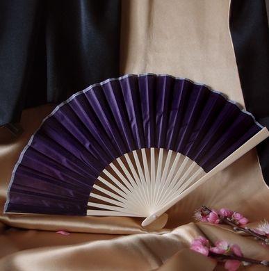 BULK PACK (50) 9" Dark Purple Silk Hand Fans for Weddings - AsianImportStore.com - B2B Wholesale Lighting and Decor