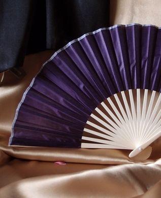 BULK PACK (50) 9" Dark Purple Silk Hand Fans for Weddings - AsianImportStore.com - B2B Wholesale Lighting and Decor