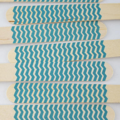 Baby Blue Decorative Party Wooden Forks, Chevron (20 PACK) - AsianImportStore.com - B2B Wholesale Lighting and Decor