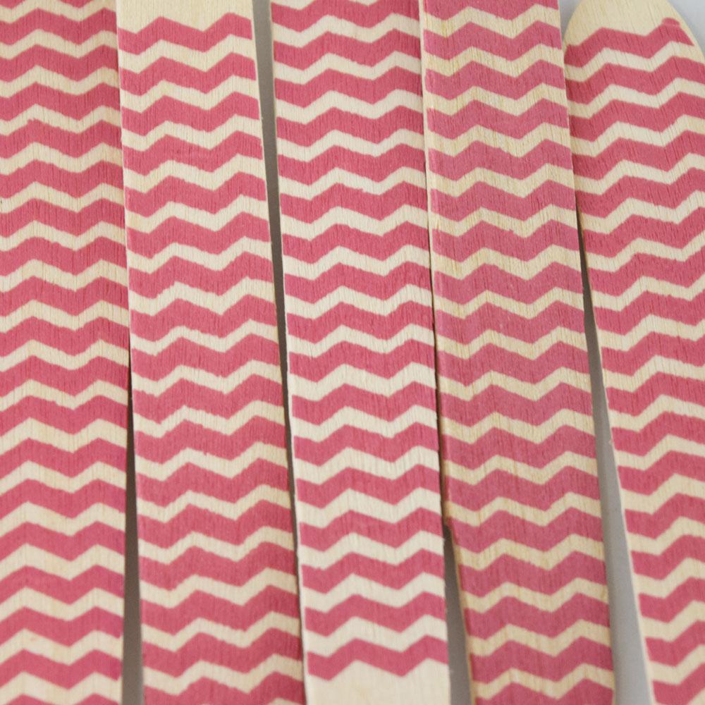  Hot Pink Decorative Party Wooden Spoons, Chevron (20 PACK) - AsianImportStore.com - B2B Wholesale Lighting and Decor