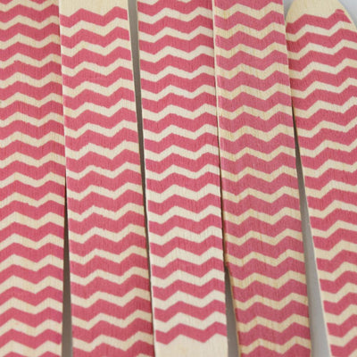 Hot Pink Decorative Party Wooden Spoons, Chevron (20 PACK) - AsianImportStore.com - B2B Wholesale Lighting and Decor