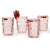 6 Pack | Small Fleur de Lys Juice/Wine Drinking Glass (6 Piece Set, Vintage Pink, Holds Approx 5 oz)  - For Home Decor, Parties, and Wedding Decorations - AsianImportStore.com - B2B Wholesale Lighting and Decor