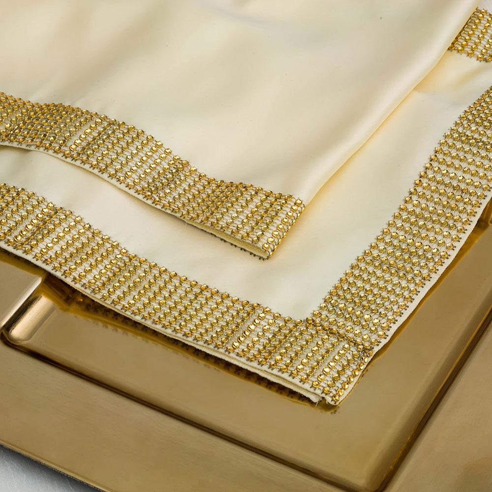  Gold Diamond Sequin Concave Mesh Table Runner (12 x 72) - AsianImportStore.com - B2B Wholesale Lighting and Decor