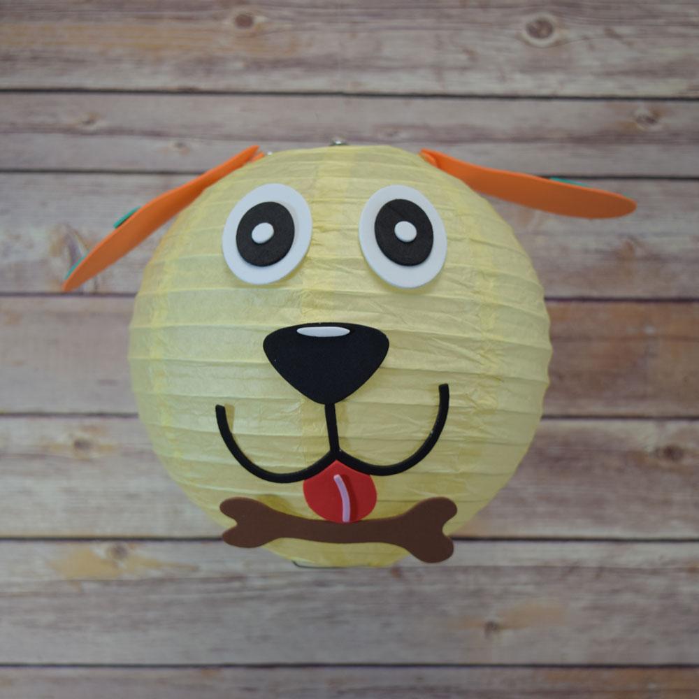 8" Paper Lantern Animal Face DIY Kit - Dog (Kid Craft Project) - AsianImportStore.com - B2B Wholesale Lighting & Decor since 2002