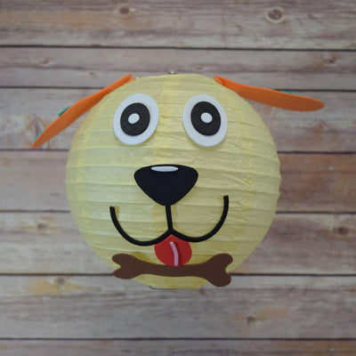 8" Paper Lantern Animal Face DIY Kit - Dog (Kid Craft Project) - AsianImportStore.com - B2B Wholesale Lighting & Decor since 2002