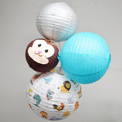 8" Paper Lantern Animal Face DIY Kit - Monkey (Kid Craft Project) Chinese New Year - AsianImportStore.com - B2B Wholesale Lighting & Decor since 2002