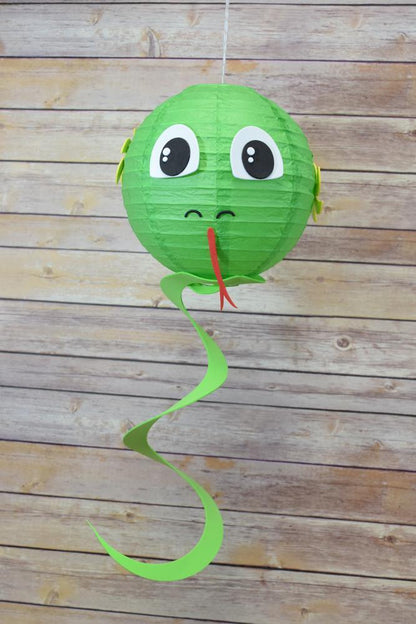 8" Paper Lantern Animal Face DIY Kit - Snake (Kid Craft Project) - AsianImportStore.com - B2B Wholesale Lighting & Decor since 2002