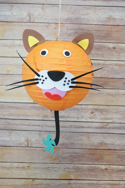 8" Paper Lantern Animal Face DIY Kit - Tiger (Kid Craft Project) - AsianImportStore.com - B2B Wholesale Lighting & Decor since 2002