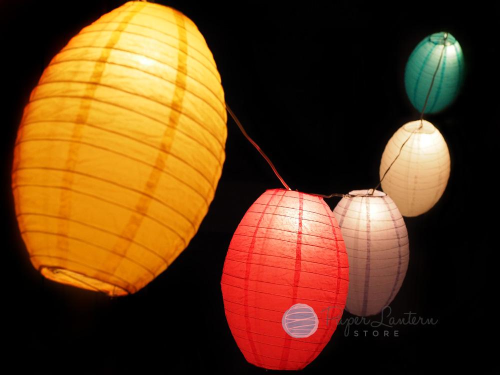 14" Easter Egg / Baby Shower Pastel Lantern String Light COMBO Kit (21 FT) - AsianImportStore.com - B2B Wholesale Lighting and Decor