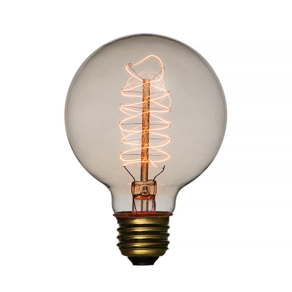 40-Watt Incandescent G80 Globe Vintage Edison Light Bulb, Squirrel Cage Filament, E26 Base - AsianImportStore.com - B2B Wholesale Lighting and Decor