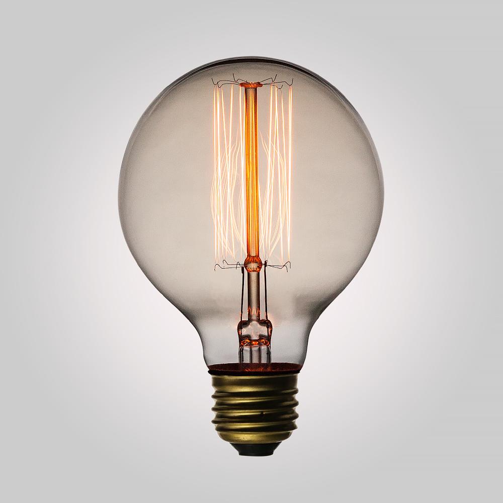 40-Watt Incandescent G80 Globe Vintage Edison Light Bulb, Squirrel Cage Filament, E26 Base - AsianImportStore.com - B2B Wholesale Lighting and Decor