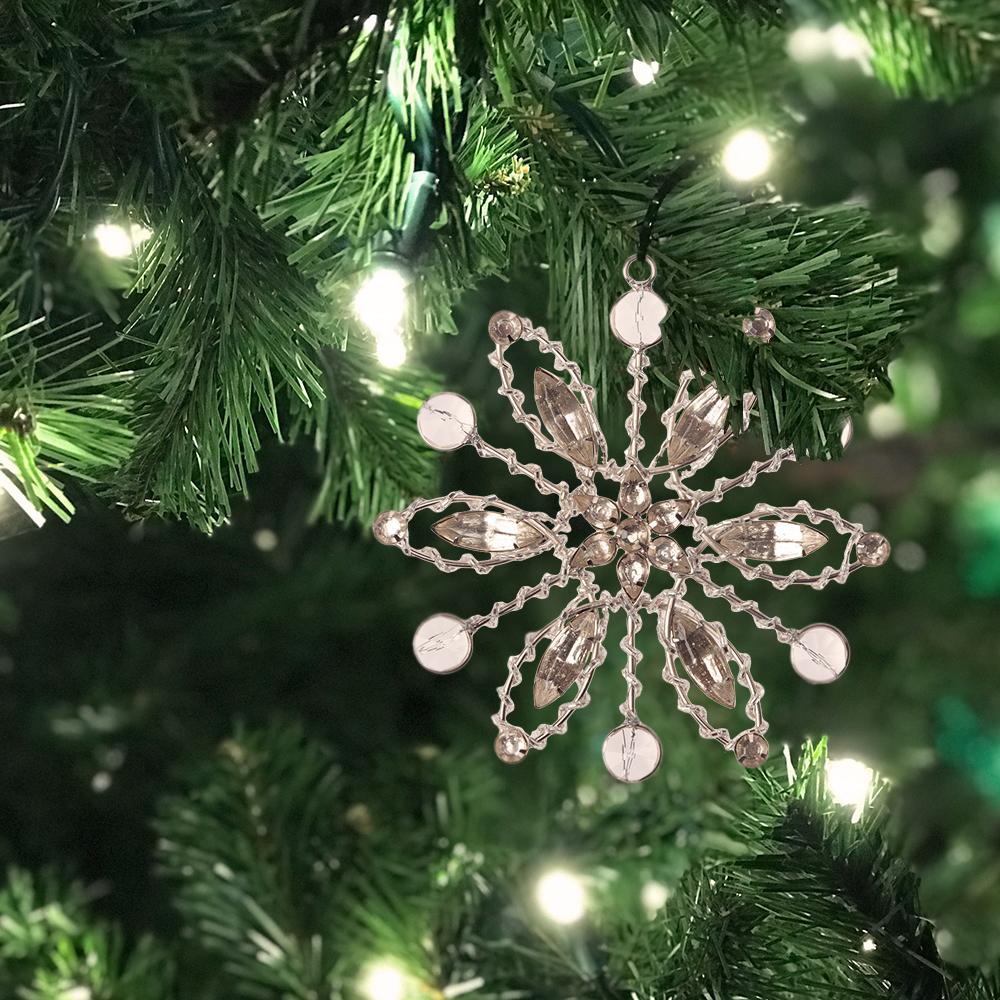 5.75" Erica Snowflake Rhinestone Ornament Christmas Decoration - AsianImportStore.com - B2B Wholesale Lighting and Decor