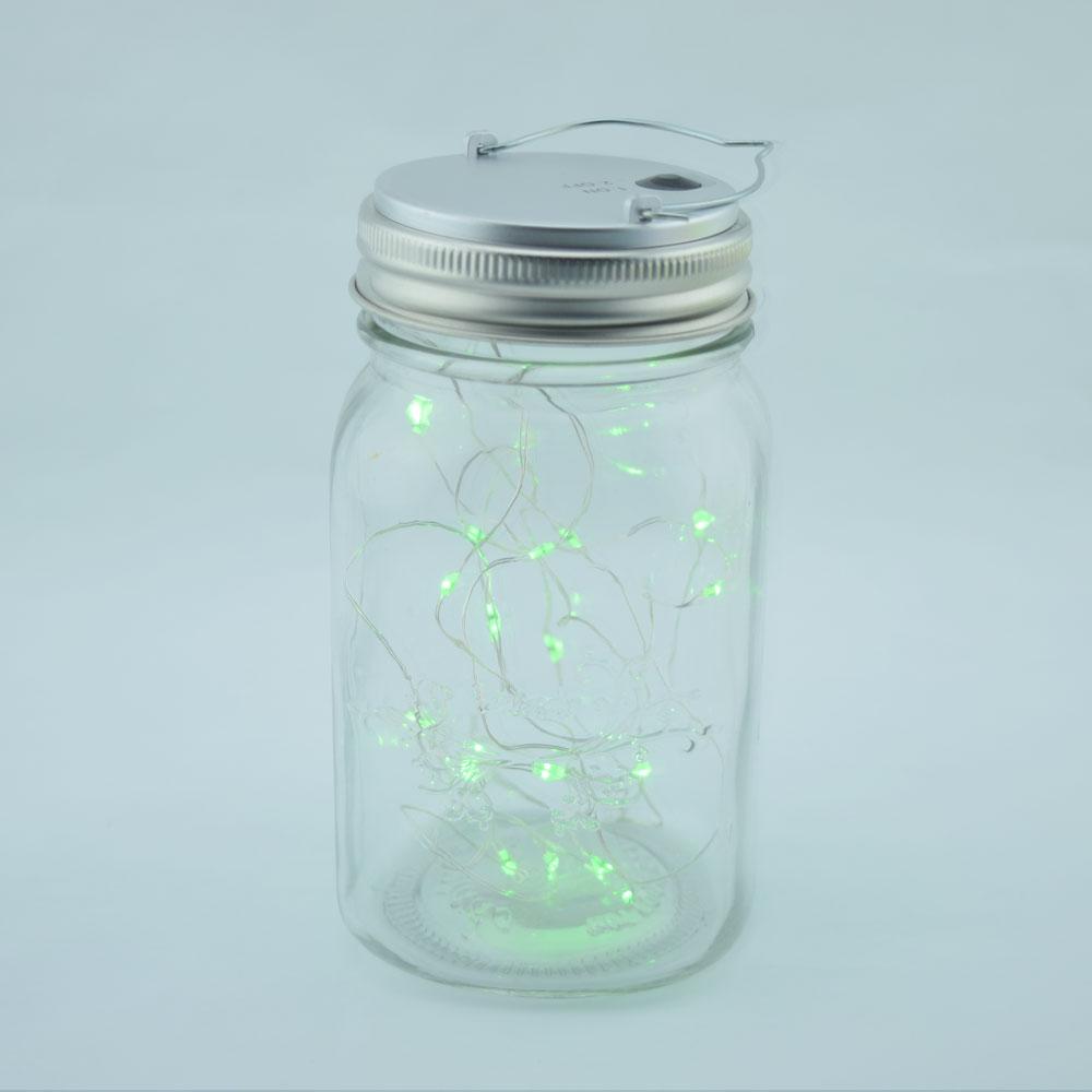 Fantado Regular Mouth Clear Mason Jar Light w/ Hanging Green Fairy LED Kit - AsianImportStore.com - B2B Wholesale Lighting and Decor