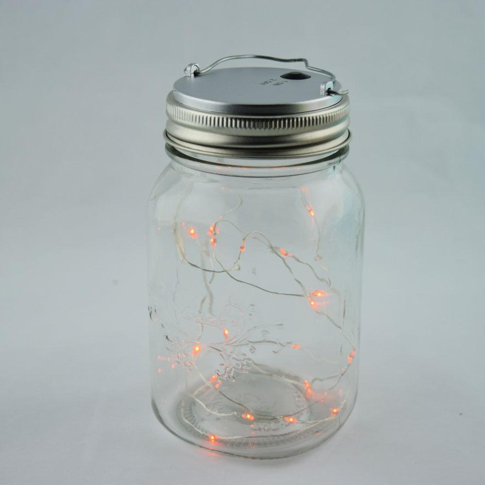  Fantado Regular Mouth Clear Mason Jar Light w/ Hanging Orange Fairy LED Kit - AsianImportStore.com - B2B Wholesale Lighting and Decor