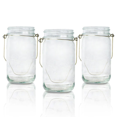 (24-Pack Master Case) Fantado Wide Mouth Clear Mason Jar w/ Handle, 32oz - AsianImportStore.com - B2B Wholesale Lighting and Decor
