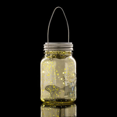 BULK PACK (6) Fantado Regular Mouth Gold Mercury Glass Mason Jar Lights w/ Hanging Warm White Fairy LED Kit - AsianImportStore.com - B2B Wholesale Lighting and Decor