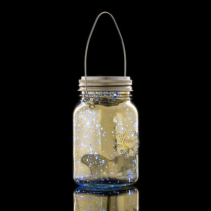 BULK PACK (6) Fantado Regular Mouth Gold Mercury Glass Mason Jar Lights w/ Hanging White Fairy LED Kit - AsianImportStore.com - B2B Wholesale Lighting and Decor