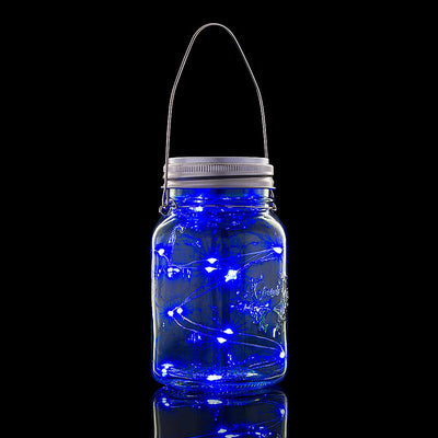 BULK PACK (6) Fantado Regular Mouth Lights Lime Mason Jar Lights w/ Hanging Blue Fairy LED Kit - AsianImportStore.com - B2B Wholesale Lighting and Decor