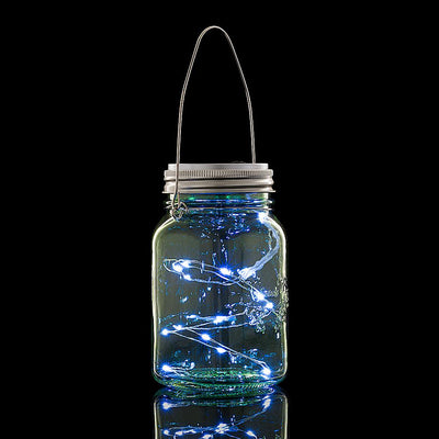 BULK PACK (6) Fantado Regular Mouth Lights Lime Mason Jar Lights w/ Hanging White Fairy LED Kit - AsianImportStore.com - B2B Wholesale Lighting and Decor