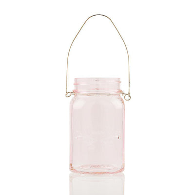 Fantado Regular Mouth Light Pink Mason Jar w/ Hanging White LED Fairy Light Kit (Battery Powered)