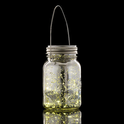 BULK PACK (6) Fantado Regular Mouth Silver Mercury Glass Mason Jar Lights w/ Hanging Warm White Fairy LED Kit - AsianImportStore.com - B2B Wholesale Lighting and Decor