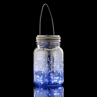 BULK PACK (6) Fantado Regular Mouth Silver Mercury Glass Mason Jar Lights w/ Hanging White Fairy LED Kit - AsianImportStore.com - B2B Wholesale Lighting and Decor