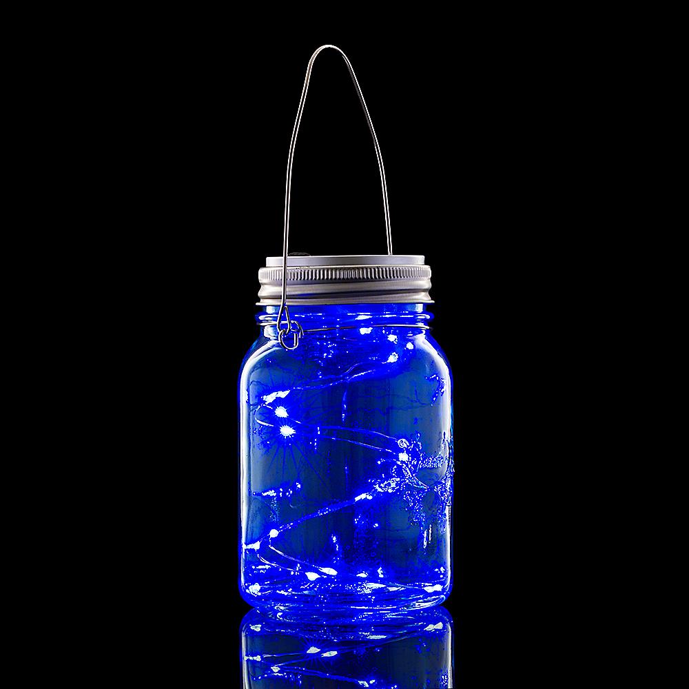  BULK PACK (6) Fantado Regular Mouth Water Blue Mason Jar Lights w/ Hanging Blue Fairy LED Kit - AsianImportStore.com - B2B Wholesale Lighting and Decor