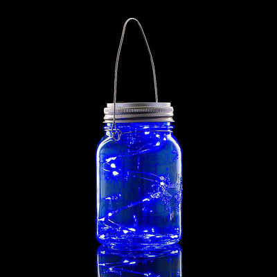 BULK PACK (6) Fantado Regular Mouth Water Blue Mason Jar Lights w/ Hanging Blue Fairy LED Kit - AsianImportStore.com - B2B Wholesale Lighting and Decor