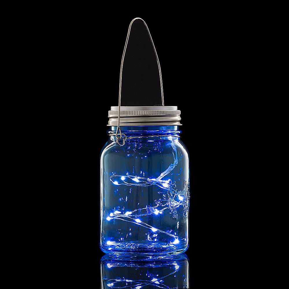 BULK PACK (6) Fantado Regular Mouth Water Blue Mason Jar Lights w/ Hanging White Fairy LED Kit - AsianImportStore.com - B2B Wholesale Lighting and Decor