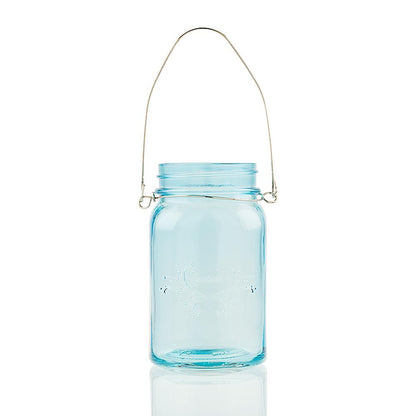 Fantado Regular Mouth Water Blue Mason Jar w/ Hanging White LED Fairy Light Kit (Battery Powered) - AsianImportStore.com - B2B Wholesale Lighting and Decor