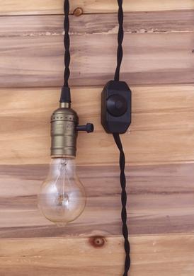 BULK PACK (6) Single Copper Socket Pendant Light Lamp Cord Kits w/ Dimmer Switch (11FT, Black Cloth) - AsianImportStore.com - B2B Wholesale Lighting and Decor