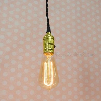 BULK PACK (10) Single Gold Socket Pendant Light Lamp Cord Kits w/ Dimmer Switch (11FT, Black Cloth) - AsianImportStore.com - B2B Wholesale Lighting and Decor