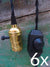BULK PACK (6) Single Gold Socket Pendant Light Lamp Cord Kits w/ Dimmer Switch (11FT, Black Cloth) - AsianImportStore.com - B2B Wholesale Lighting and Decor