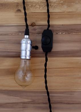 BULK PACK (6) Single Silver Socket Pendant Light Lamp Cord Kits w/ Dimmer Switch (11FT, Black Cloth) - AsianImportStore.com - B2B Wholesale Lighting and Decor