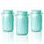 (24-Pack Master Case) Fantado Wide Mouth Frosted Frozen Blue Color Mason Jar w/ Handle, 32oz - AsianImportStore.com - B2B Wholesale Lighting and Decor