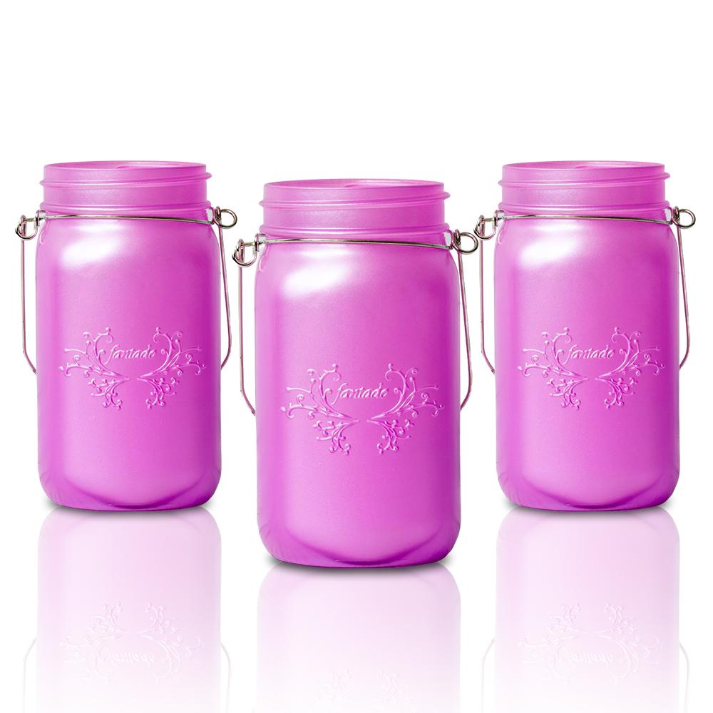 SINGLE Fantado Wide Mouth Frosted Lavender Mason Jar w/ Handle, 32oz - AsianImportStore.com - B2B Wholesale Lighting and Decor