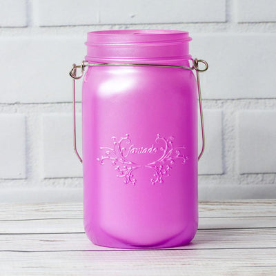 SINGLE Fantado Wide Mouth Frosted Lavender Mason Jar w/ Handle, 32oz - AsianImportStore.com - B2B Wholesale Lighting and Decor