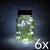 BULK PACK (6) Fantado Wide Mouth Lime Green Mason Jar Lights w/ Hanging Cool White Fairy LED Kit - AsianImportStore.com - B2B Wholesale Lighting and Decor