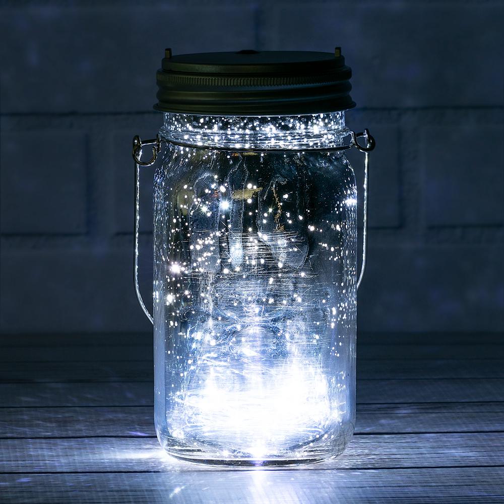 (24-Pack Master Case) Fantado Wide Mouth Silver Mercury Glass Mason Jar w/ Handle, 32oz - AsianImportStore.com - B2B Wholesale Lighting and Decor