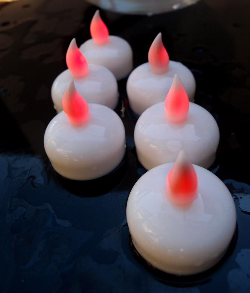 Floating Waterproof Flameless LED Tea Light Candle - Red (6 PACK) - AsianImportStore.com - B2B Wholesale Lighting and Decor