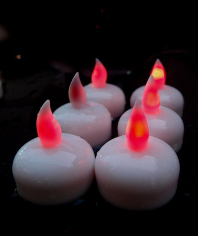 BLOWOUT (102 PACK) Floating Waterproof Flameless LED Tea Light Candle - Red