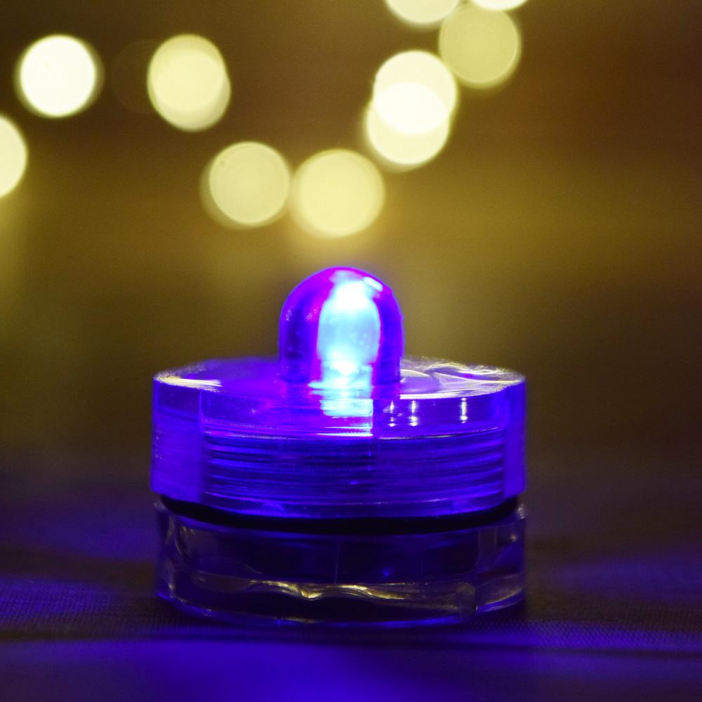  Purple LED Submersible Waterproof Flower Floral Tea Lights (12 PACK) - AsianImportStore.com - B2B Wholesale Lighting and Decor