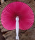 9" Fuchsia / Hot Pink Accordion Paper Hand Fan for Weddings (10 Pack) - AsianImportStore.com - B2B Wholesale Lighting and Decor