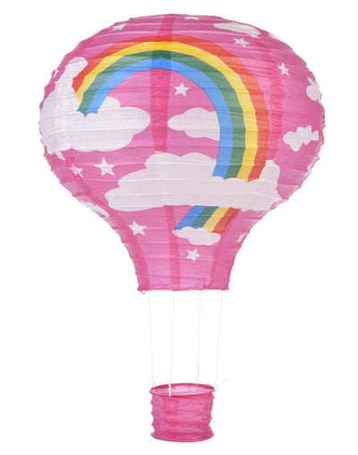 Fuchsia Rainbow Hot Air Balloon Paper Lantern - AsianImportStore.com - B2B Wholesale Lighting and Decor