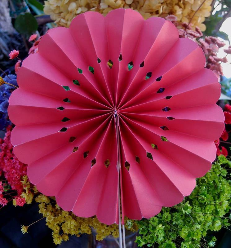 8" Fuchsia / Hot Pink Pinwheel Paper Hand Fans for Weddings (100 PACK) - AsianImportStore.com - B2B Wholesale Lighting and Décor