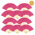9" Fuchsia / Hot Pink Silk Hand Fans for Weddings (10 Pack) - AsianImportStore.com - B2B Wholesale Lighting and Decor