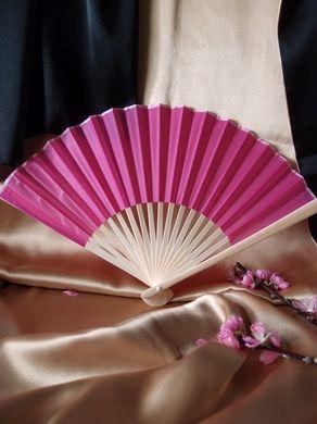 BULK PACK (50) 9" Fuchsia / Hot Pink Silk Hand Fans for Weddings - AsianImportStore.com - B2B Wholesale Lighting and Decor